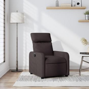 Sillón reclinable de tela en Gris claro, Gris oscuro, Negro y Marrón oscuro - Sillón cómodo para dormitorio y sala de estar, ideal para relajarse