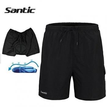 HAMSWAN Pantalones Cortos de Ciclismo con 4D Almohadilla para Hombre se Lleva Haciendo Deporte