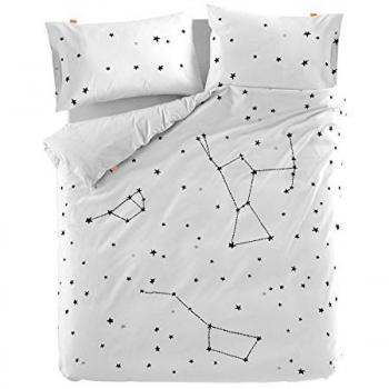 Funda Nórdica HappyFriday Blanc Constellation Multicolor 260 x 240 cm, Algodón, Super King