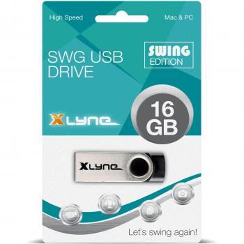 Pendrive Xlyne Swing 16 GB USB 2.0 Negro