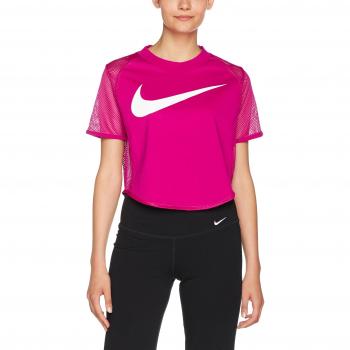 Nike NSW Crop Swsh MSH Camiseta, Mujer, Rosa