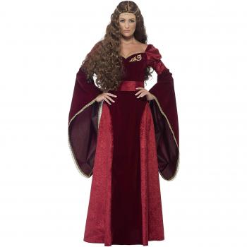 Disfraz de Reina Medieval Deluxe Roja Talla M