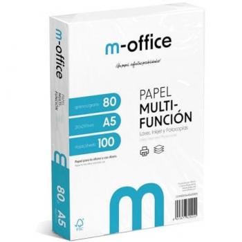 Paquete de Hojas A5 80gr - 100 Hojas Multifunción para Impresora Inkjet y Láser, Ideal para Oficina y Hogar