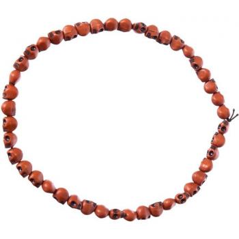Collar de Calaveras Marrones de 54 cm