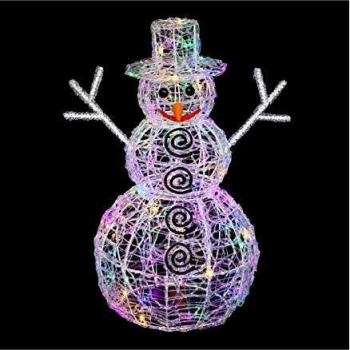 Muñeco de Nieve Iluminado Exterior 60 cm - 100 LEDs - Decoración de Navidad