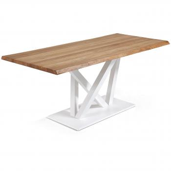 Kavehome Mesa Nyc 220x100 epoxy blanco sobre roble