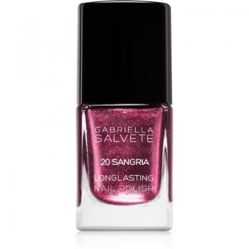 Gabriella Salvete Longlasting Enamel Nail Polish with Glitter Shade 20 Sangria 11 ml