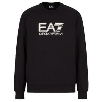 EA7 Emporio Armani Men's Black Regular Fit Sweatshirt Size L