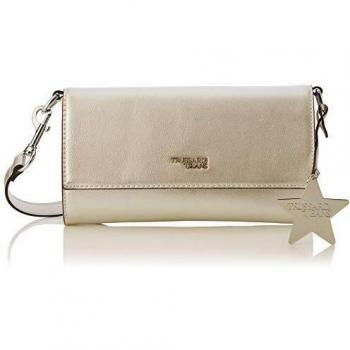 Trussardi Jeans - T-easy Star Clutch Charm Logo, Carteras de mano Mujer, Dorado