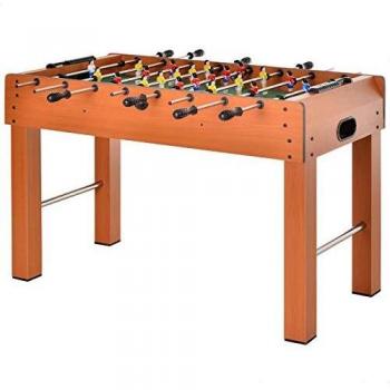 HOMCOM Mesa de Futbolín para Casa o Salas de Juego Fácil de Montar con 8 Barras y 2 Pelotas 122x61x80,7cm