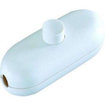 Bachmann 924.025 White Cord Switch Series 5044, Single Pole On/Off