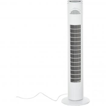 Homcom Ventilador de Torre con Mando 45W Ø22x77 cm Blanco