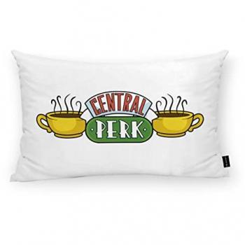 Funda de cojín Friends Central Perk Multicolor 30 x 50 cm, 100% algodón, suave, disponible en varios tamaños