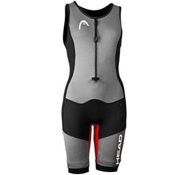 Head Myboost Lite Shorty de natación para triatlón, sin mangas, color gris, negro y rojo, talla L