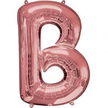 Amscan 3656501 Supershape - Letra B, color oro rosa , color/modelo surtido