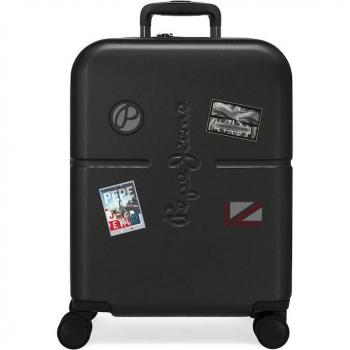 Maleta de cabina Pepe Jeans Chest Negro expandible rígida 55cm