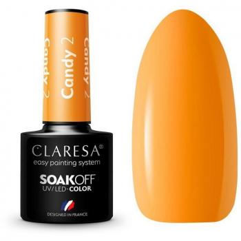 Claresa Esmalte Semipermanente Soak Off 2: Candy - 5 g, UV/LED, color gel