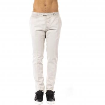 Uominitaliani Casual Fit Gray Cotton Jeans - IT54 | XXL