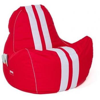 Bolsa Puf XXL Ferrari Rojo-Blanco 140 x 100 cm Sako Tejido Antidesgarros