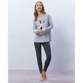 Legging corazones mujer Sfera, material elástico, diseño con estampado de corazones, ajuste ceñido, cintura alta, ideal para uso diario y actividades deportivas