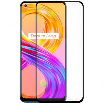 Protector de Pantalla Cristal Templado 3D Negro para Realme 8 / 8 Pro