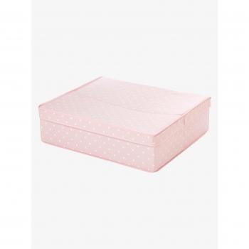 Vertbaudet caja de almacenaje bajo cama, algodón, Rose étoile, Talla única