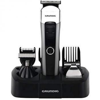 Grundig MGK 6841 - Juego de herramientas para cortar pelo (con estación de carga, 8 accesorios), Negro