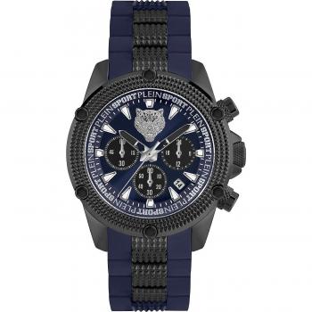 Hurricane Chrono Watch - Plein Sport, Blue, Male, Size: ONE SIZE