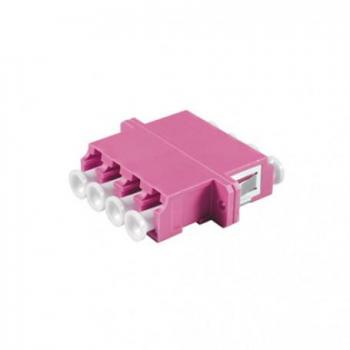 Adaptador de Fibra Óptica LC/LC Cuádruple OM4 Violeta ACT EA9009