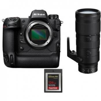 Cámara Mirrorless Nikon Z9 con Lente 70-200mm f/2.8 VR S + Tarjeta SanDisk 128GB Extreme PRO CFexpress Type B + Guía PDF 20 Técnicas para Mejorar tus Fotos