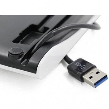 DOUBLETHREE USB3.0 Ultra delgado portátil regrabadora quemador de DVD, externa DVD unidad óptica unidad de CD +/-RW DVD +-RW Superdrive para Apple Mac Macbook Pro y portátiles