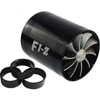 Supercargador Universal de Turbina para Coche con 3 Cubiertas de Goma, 3000rpm, Doble Turbo, Filtro de Aire y Ventilador, Kit Ahorra Combustible