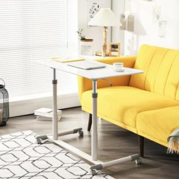 Rolling Height-Adjustable Sit/Stand Desk - White