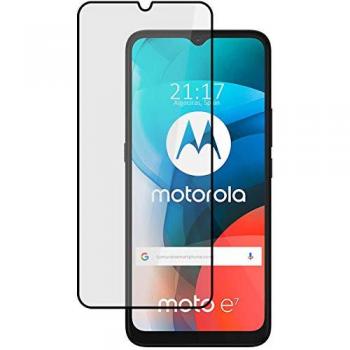 Protector de Cristal Templado 5D Completo Full Glue Negro para Motorola Moto E7