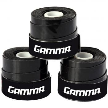 Gamma Overgrip Supreme 3er - Mango de Raqueta de Tenis, Color Negro, Talla Standard