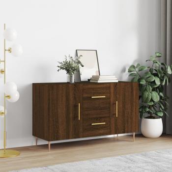 Aparador de madera multicapa de roble marrón 100x36x60 cm