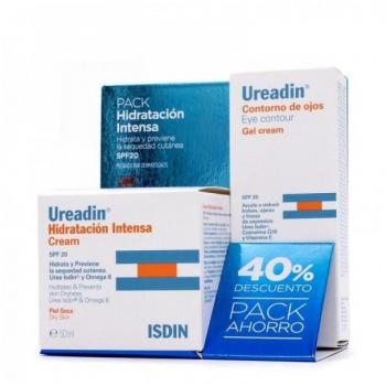 ISDIN Ureadin Pack Hidratación Intensa Crema Facial Piel Seca SPF20 50ml + Contorno de Ojos SPF20 15ml