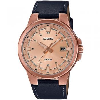 Casio Men's Brown Leather Watch MTP-E173RL-5AVEF (Ø 41.5 mm)