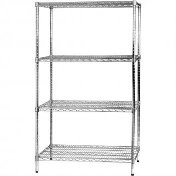 Estantería metálica Archimede 4 estantes cromados 60x90cm H160cm robusta