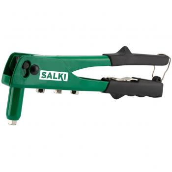 Remachadora Manual RSK B50 SALKI - Herramienta con Cabezal Intercambiable, Palanca Equipada con Resorte de Apertura, Perfecto para Uso en Espacios Reducidos o de Difícil Acceso.