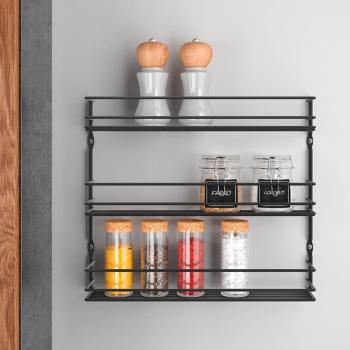 Estante Especiero 3 Niveles Serie PEPITO de Metaltex, Acabado Touch-Therm® Color Negro