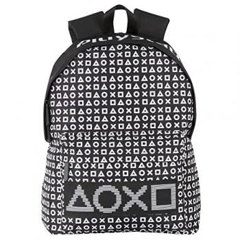Mochila Bits Playstation adaptable 42cm con capacidad para portátil, diseño de PlayStation, material resistente, correas ajustables y compartimento principal espacioso