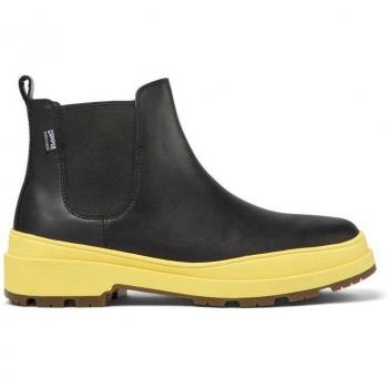 Camper Brutus Trek Hydroshield Men's Ankle Boots - Black, Size 42, Waterproof Leather with Contrast Sole