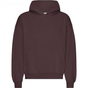 Oversized Organic Hoodie Colorful Standard Oxblood Red