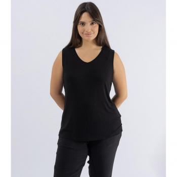 Camiseta sin mangas de mujer October con escote de pico y tirantes anchos