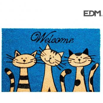 FELPUDO 60X40CM MODELO GATOS EDM marca EDM, Multicolor