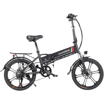 Bicicleta Eléctrica Plegable SAMEBIKE 20LVXD30-II, Neumáticos de 20'', Motor de 48V 350W, Batería de 10Ah, Velocidad Máxima de