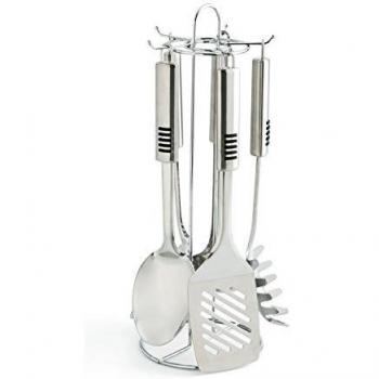 Quid Set 5 Gadgets INOX con Soporte Brassia, Acero Inoxidable, 5.36 cm