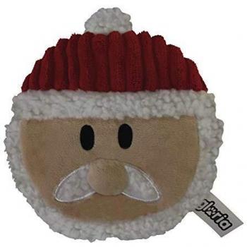 Peluche para Perros Gloria - Tamaño 15 cm - Peluche Cookie Santa - Juguete para Perros - Peluche con Sonido - Textura Suave - Material Resistente - Color Blanco/Rojo