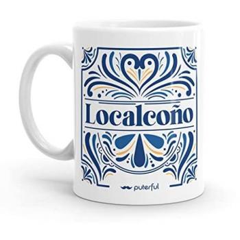 Taza Original Localcoño Patio Andaluz - Resistente al Microondas y Lavavajillas